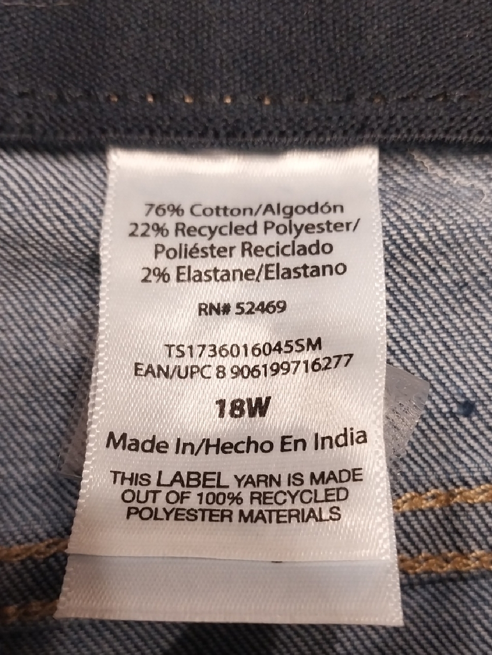 Flare Denim Jeans NWT Sz 18W Med Wash High-Rise Button Close Stretchy Retro Y2K - Picture 10 of 13